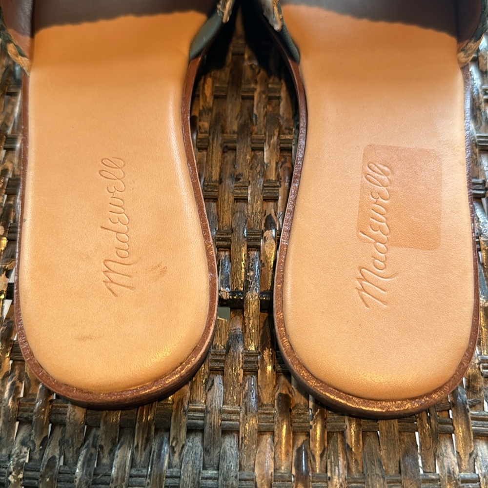 Madewell Lianne Woven Leather Multi Color Slip On Slide Sandals Size 7 - Picture 4 of 9